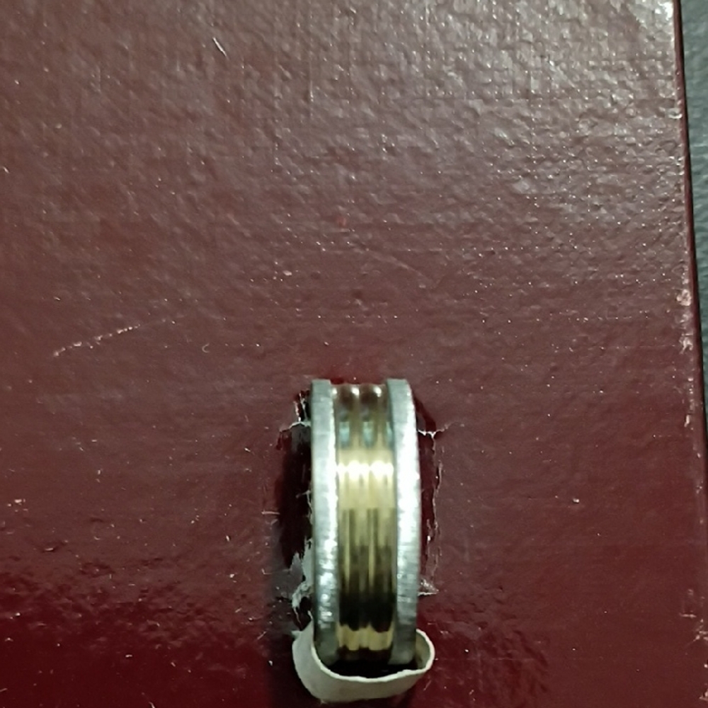 Silver and Gold Tone Ring 19mm Stainless Steel